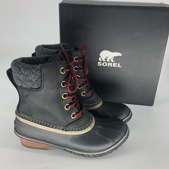 SOREL NWT SLIMPACK LACE II BOOTS BLACK KETTLE - Picture 2 of 10